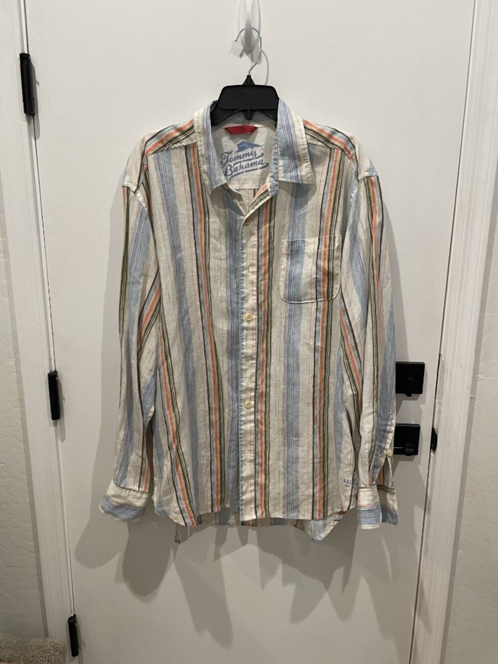 Tommy Bahama Striped Linen Button Front Shirt - Size XL - Retail $140